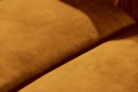 Canapea clasica stil englezesc Chesterfield 3 locuri, galben mustar