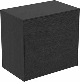 Dulap baza suspendat Ideal Standard Atelier Conca 1 sertar cu blat 60 cm finisaj stejar inchis