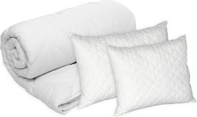 Set Alcam, 2 perne microfibra 50x70 cm si pilota matlasata 180x200 cm