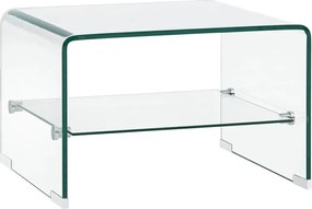 vidaXL Măsuță de cafea, transparent, 50x45x33 cm, sticlă securizată