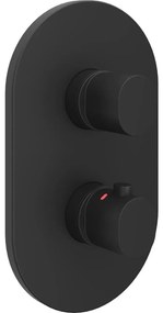 Ravak X070469 - Baterie termostatică de duș pentru montaj încastrat, crom/negru