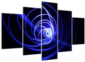 Tablou cu spirale albastre (150x105 cm)