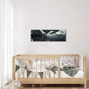 Tablou - Munții norvegieni (cu ceas) (90x30 cm)
