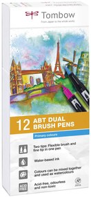 Set Tombow Creativ ABT Dual Brush Pen 12 culori