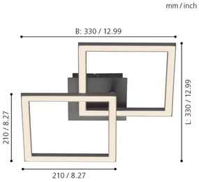 Plafonieră LED PALMAVES LED/20,5W/230V Eglo 75569