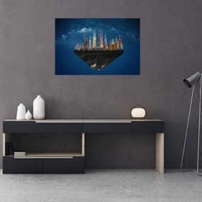 Tablou - Metropola plutind în spațiu (90x60 cm)
