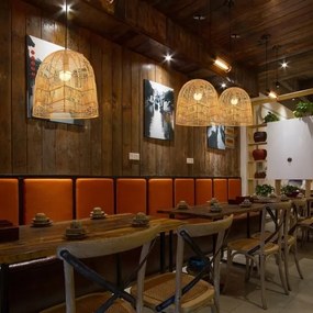 Lustră pe cablu Immax 08262L PELO 1xE27/40W/230V d. 40 cm ratan