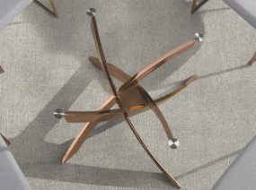 Masa rotunda design modern Veola auriu roze 120cm