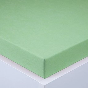 Cearşaf cu elastic frotir EXCLUSIVE verde deschis 90 x 200 cm