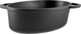 Oală ovală cu capac Perfect Home 17812, pentru cuptor, 37,5x26 cm