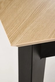 Masa extensibila Edmondo stejar natur/negru L160-240 cm