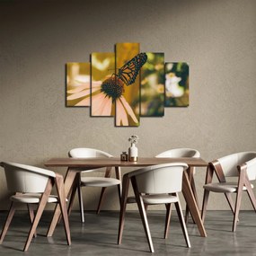 Tablou cu fluture pe floare (150x105 cm)