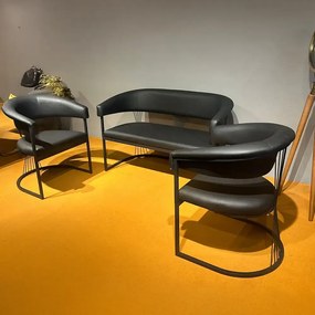 Set canapea si fotolii Ekselans  Homs  negru