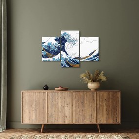 Tablou - Desen japonez, valuri (90x60 cm)