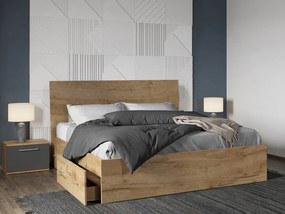 Set dormitor complet Gri/Stejar Adapto C01