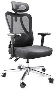 RESIGILAT- HBADA P3 Scaun ergonomic, cu suport lombar reglabil, tetieră reglabilă 2D, cotiere reglabile 2D, pivotant, Negru