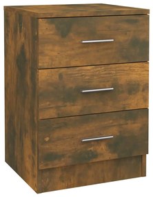 Noptiera, stejar fumuriu, 38x35x56 cm, lemn prelucrat