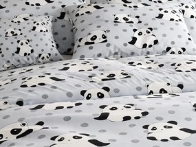Lenjerie de pat din microfibra Culoare gri, PANDA Dimensiune lenjerie de pat: 2 buc 70 x 90 cm | 200 x 220 cm