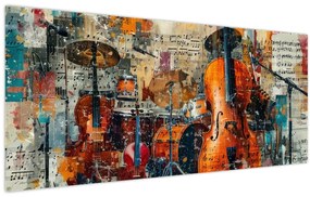 Tablou - Instrumente muzicale (120x50 cm)