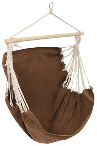 Scaun leagăn/hamac mare din material textil, maro