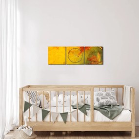 Tablou - Frunze de toamnă (cu ceas) (90x30 cm)