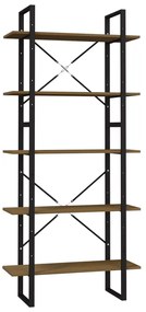 3081996 vidaXL Bibliotecă 5 rafturi, maro, 80x30x175 cm, lemn masiv de pin