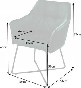 Set de 2 scaune elegante cu cotiere confortabile Loft, verde