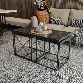 Masă de cafea Defne Black Marble