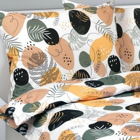 Lenjerie de pat din bumbac Bellatex Pebble mustar, 140 x 220 cm, 70 x 90 cm, 140 x 220 cm, 70 x 90 cm