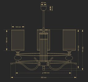 Candelabru 3 brate elegant design clasic Ruta