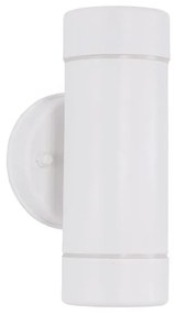 Aplica moderna de exterior cu iluminat ambiental up/down IP44 LIMBIO II alba