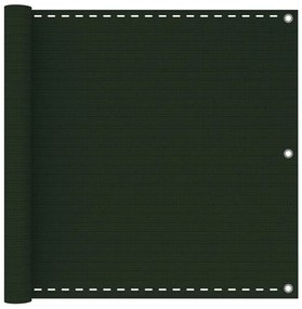 vidaXL Paravan de balcon, verde închis, 90x300 cm, HDPE