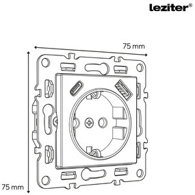 Nova IV patru prize cu împământare 16A 250V cu cadru alb