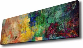 Tablou 887GLR1012, multicolor, panza/lemn, 90x30 cm