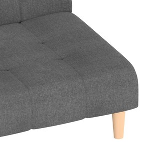 Canapea extensibila cu 2 locuri, gri deschis, textil Gri deschis, Fara suport de picioare
