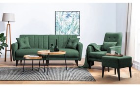 Set Canapea Extensibilă si Fotoliu Aqua - S, Verde