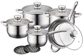 Set oale si tigaie inox 12 piese Royalty Line RL 1232