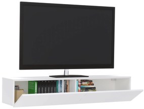 Comoda TV Isla, 2 Usi, Alb, 135 x 28 x 25 cm
