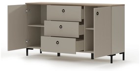 Comodă Demandaron 4 (taupe + stejar silverjack). 1116812