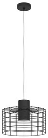 Lustră pe cablu MILLIGAN 1xE27/40W/230V d. 38 cm neagră Eglo 43627