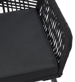 Jusky Scaune metalice Kastos 2 buc - negru