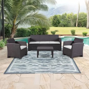 Set mobilier din ratan Avenberg IBERIA - ratan negru