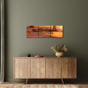 Tablou - Apus de soare (cu ceas) (90x30 cm)