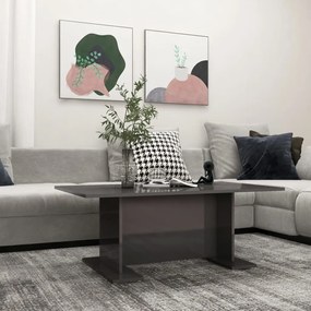 vidaXL Măsuță de cafea gri extra lucios 103,5x60x40 cm lemn prelucrat