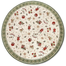 Covor verde rotund din amestec de bumbac ø 160 cm cu model de Crăciun Toy's Delight Green Christmas – Villeroy&amp;Boch