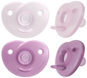AVENT Suzeta din silicon Suothie, roz, 0-6 m