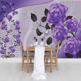 Fototapet - Trandafir violet (254x184 cm), în 8 de alte dimensiuni noi