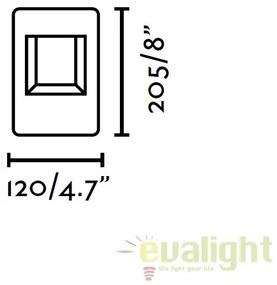 Stalp de exterior modern cu iluminat LED inaltime 20,5cm cu protectie IP54 NAYA LED 71198