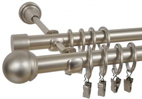 Galerie dubla todi max 19/19 mm crom mat (Alege marime: 120 cm)