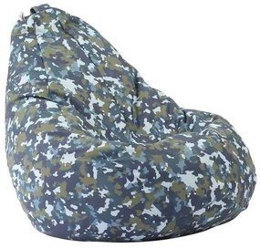 Fotoliu puf copii, Nirvana Light Pufrelax, Material Impermeabil - Camuflaj Fortele Terestre